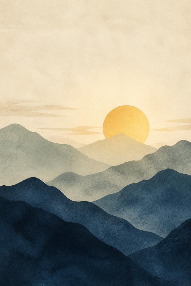 Scandinavian Dusk Landscape - Wall Art Print