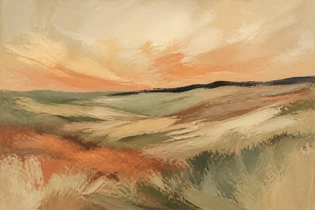 Dusk Moorland Abstract - Wall Art Print