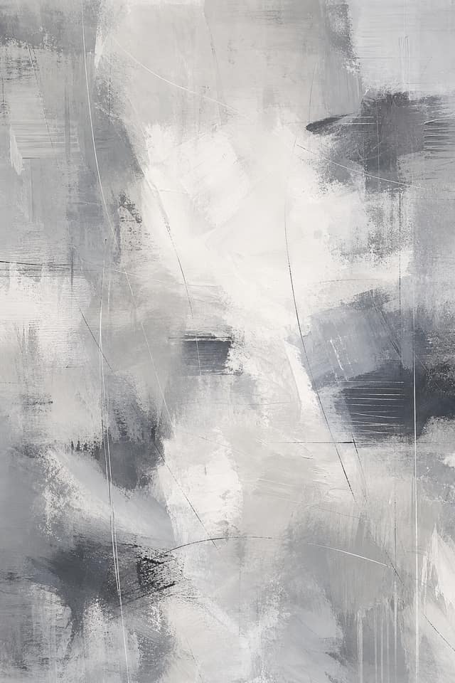 Layered Grey Abstract - Wall Art Print